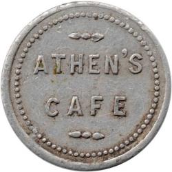 Unknown - ATHEN&#039;S CAFE - GOOD FOR 5¢ IN DRINKS