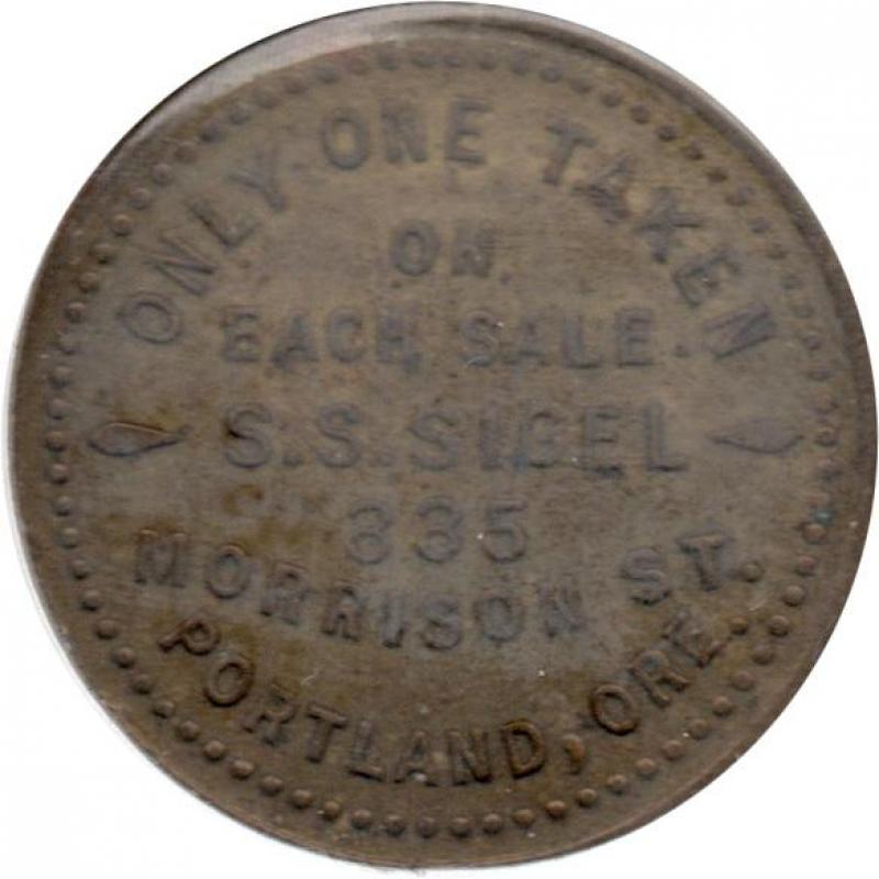 Portland, Oregon (Multnomah County) - S.S. SIGEL 335 MORRISON - GOOD FOR $5.00 DISCOUNT ON NEW SEWING MACHINE