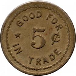Neely&#039;s - Good For 5¢ In Trade - one star on reverse - Sheridan, Yamhill County, Oregon