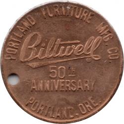 Biltwell - Portland Furniture Mfg. Co. - same both sides - PORTLAND close to CO-OPERATIVE - Portland, Multnomah County, Oregon
