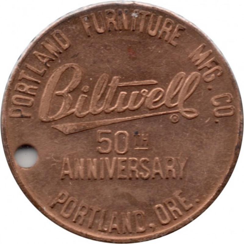 Biltwell - Portland Furniture Mfg. Co. - same both sides - PORTLAND close to CO-OPERATIVE - Portland, Multnomah County, Oregon