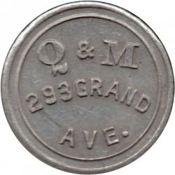 Q &amp; M - 293 Grand Ave. - Good For 5¢ In Trade - Portland, Multnomah County, Oregon