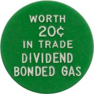 Iowa City, Iowa (Johnson County) - Worth 20¢ In Trade Dividend Bonded Gas - Worth 20¢ In Trade Dividend Bonded Gas