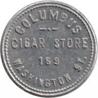 Seattle, Washington (King County) - COLUMBUS CIGAR STORE 169 WASHINGTON ST. - Good For 10¢ In Trade