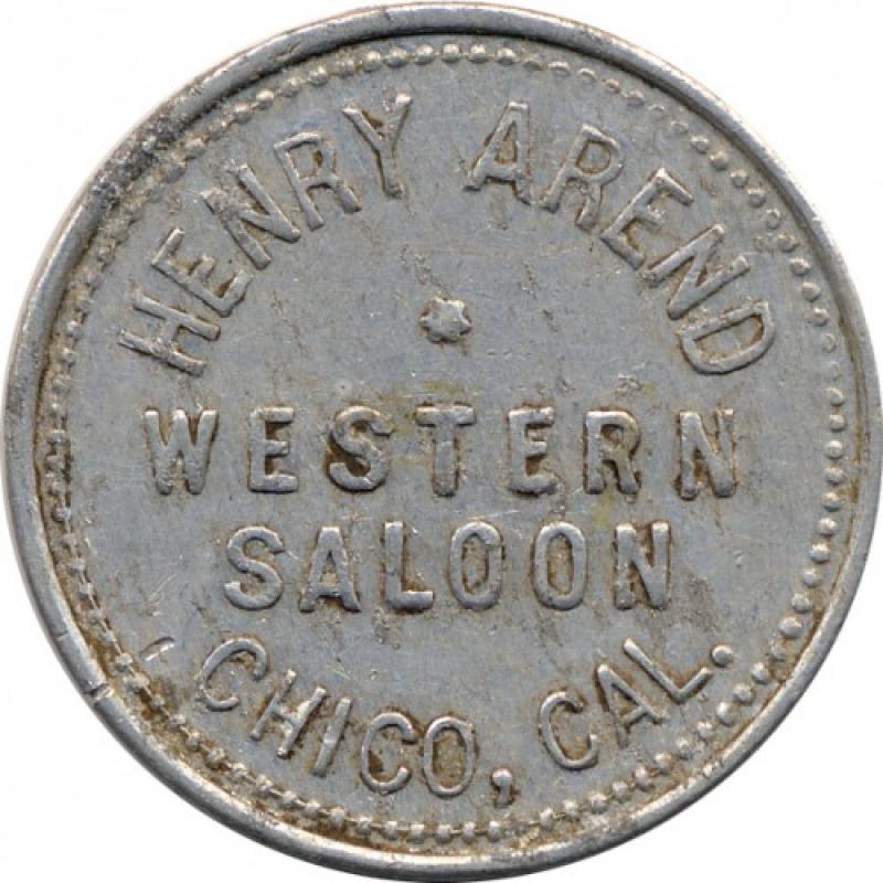 Western Saloon - Henry Arend - St. Germain Billiard Co. Signature - Chico, Butte County, California