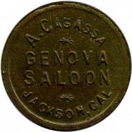 Genova Saloon - A. Casassa - Jackson, Amador County, California