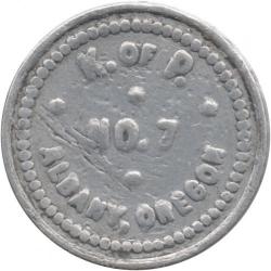 K. OF P. No. 7 - 5¢ - Albany, Linn County, Oregon