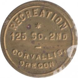 Recreation - Good For 25¢ In Trade - Corvallis, Benton County, Oregon