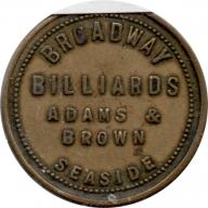 Broadway Billiards - Adams &amp; Brown - 25c In Trade - Seaside, Clatsop County, Oregon