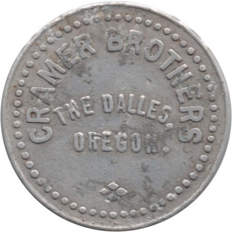 Cramer Brothers - Good For 25¢ In Merchandise - The Dalles, Wasco County, Oregon