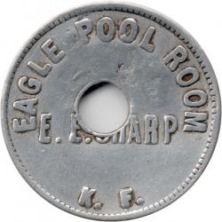 Eagle Pool Room - E.E. Sharp - Good For ¢25¢ In Trade - Klamath Falls, Klamath County, Oregon