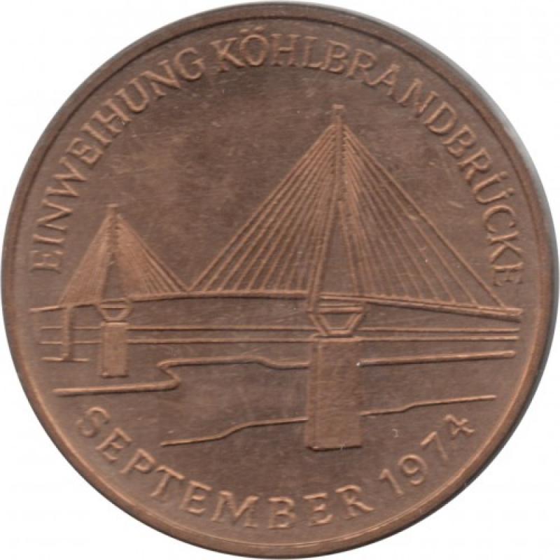 Hamburg, Germany - Einweihung Kohlbrandbrucke - September 1974