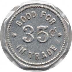 B.P.O.E. 1371 - Good For 35¢ In Trade - 2 stars on reverse - Bend, Deschutes County, Oregon