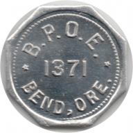 B.P.O.E. 1371 - Good For 40¢ In Trade - Bend, Deschutes County, Oregon