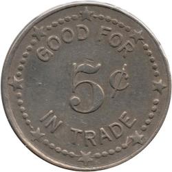 American War Veterans League - Good For 5¢ In Trade - Portland, Multnomah County, Oregon