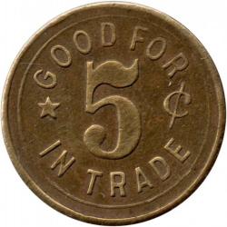 Geffen Bros. - 4th At Morrison - Good For 5¢ In Trade - Portland, Multnomah County, Oregon