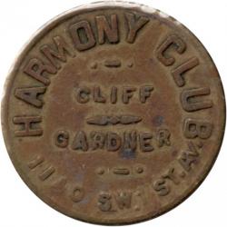 Harmony Club - Cliff Gardner - 1140 S.W. 1st Av. - same both sides - Portland, Multnomah County, Oregon