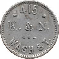 K. &amp; N. - 415 Wash. St. - Good For 2½ Cents In Trade - Portland, Multnomah County, Oregon