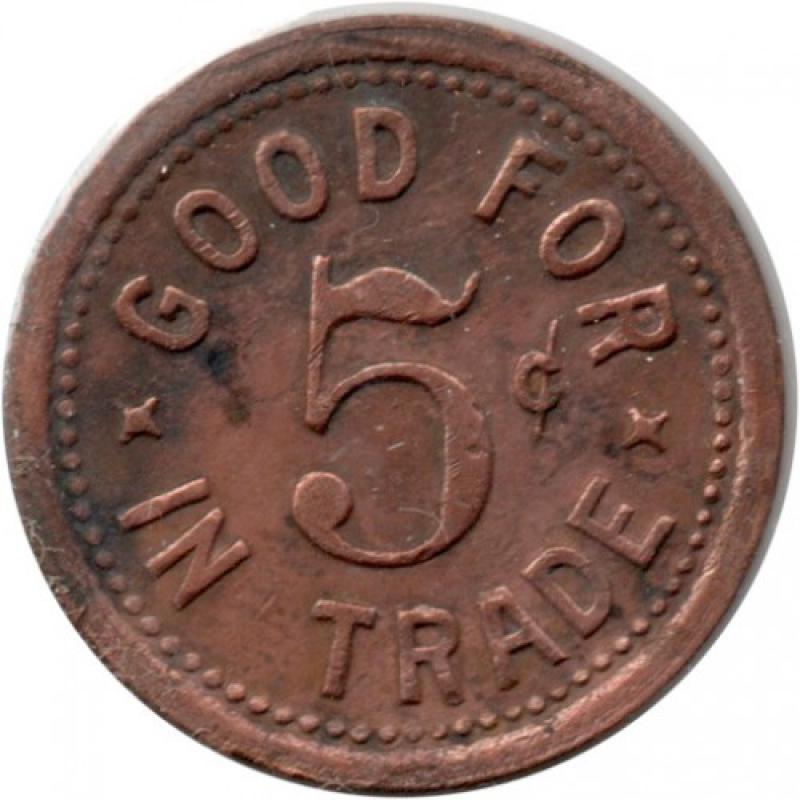 Harry W. Lange - Good For 5¢ In Trade - Portland, Multnomah County, Oregon