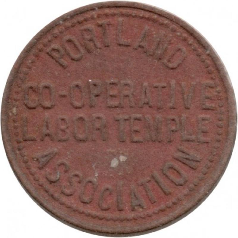Portland Co-Operative Labor Temple Association - same both sides - Fiber - PORTLAND away from CO-OPERATIVE - Portland, Multnomah County, Oregon