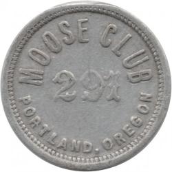 Moose Club 291 - Moose Logo - aluminum, fancy numbers - Portland, Multnomah County, Oregon