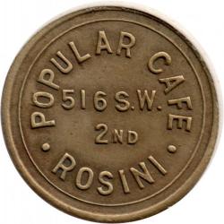 Popular Cafe - Rosini - 516 S.W. 2nd - same both sides - Portland, Multnomah County, Oregon